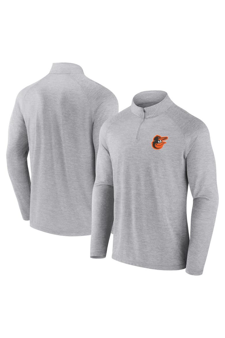 Men's Fanatics Gray Baltimore Orioles Head-to-Head Raglan Quarter-Zip Jacket, Main, color, Gray