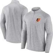 FANATICS Men's Fanatics Gray Baltimore Orioles Head-to-Head Raglan Quarter-Zip Jacket