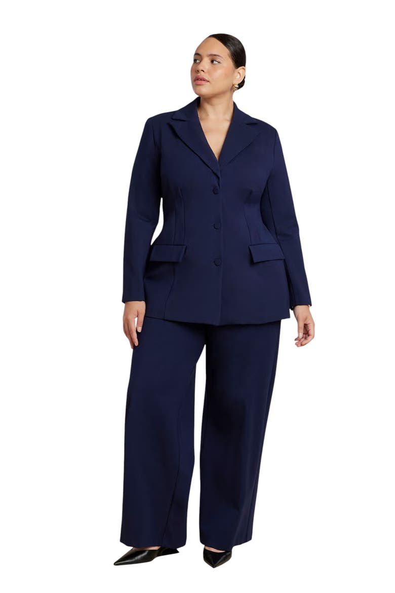 The Ultimate Stretch Nipped Waist Blazer, Alternate, color, MARITIME BLUE