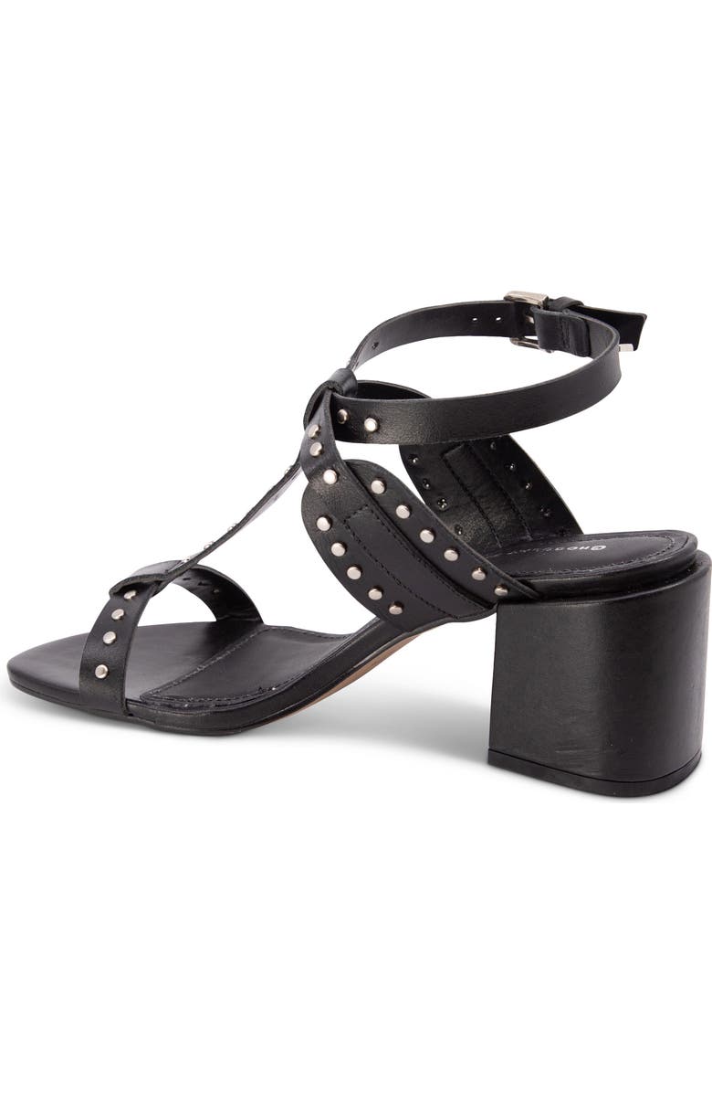 Chocolat Blu Edella Studded Ankle Strap Sandal, Alternate, color, Black Leather