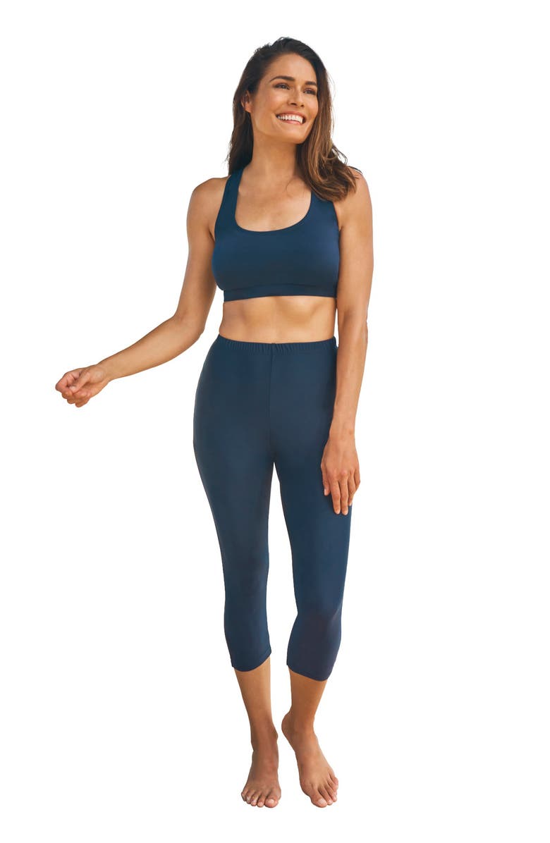 Swim 365 Scoop Neck Swim Bra, Main, color, Black