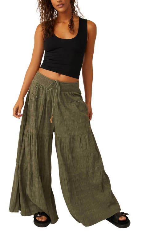 Free People Free-est In Paradise Wide Leg Pants In Green