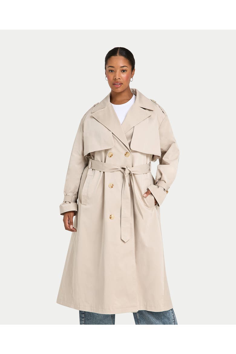Oversized Trench Coat, Main, color, Oatmeal