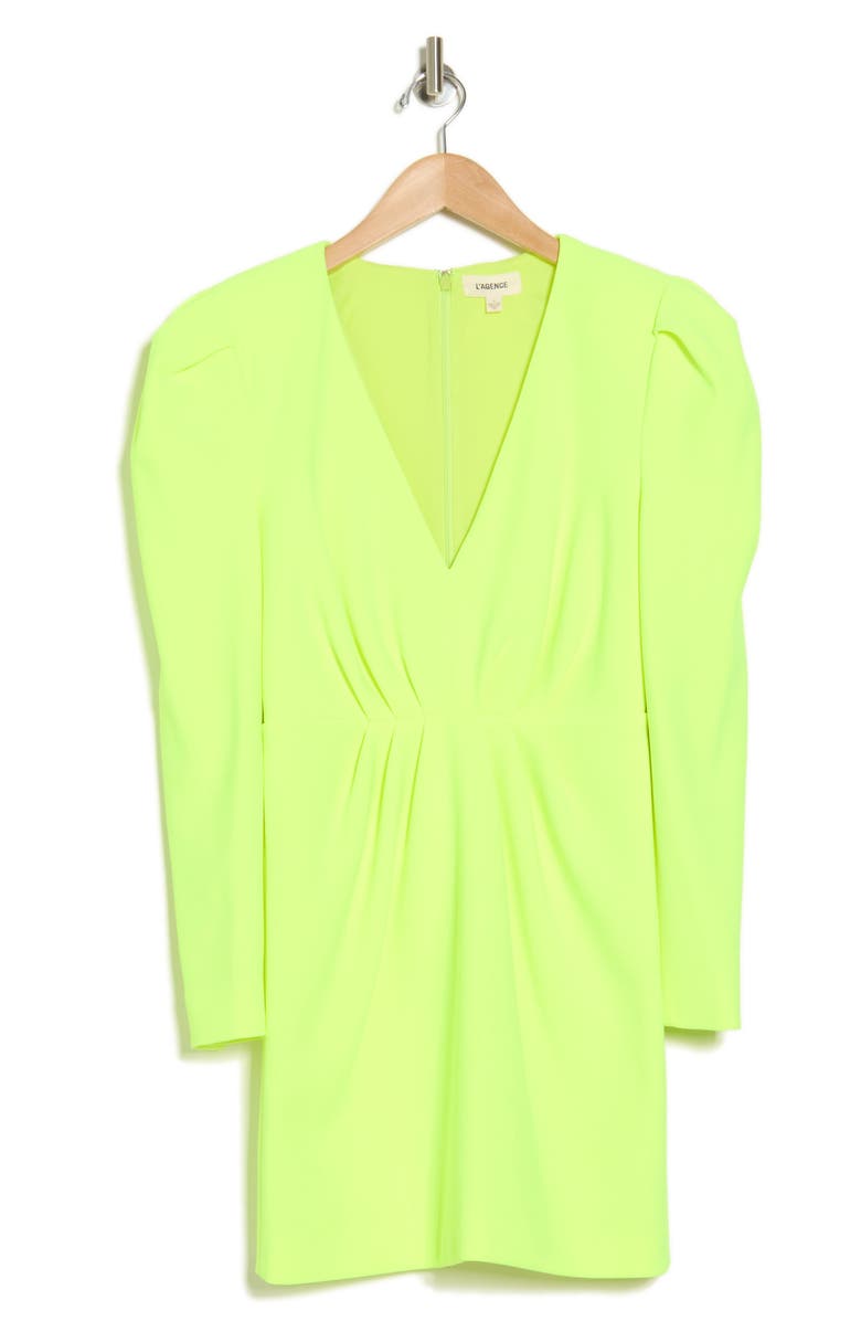 L'AGENCE Linnie Pleated Long Sleeve Dress, Alternate, color, 