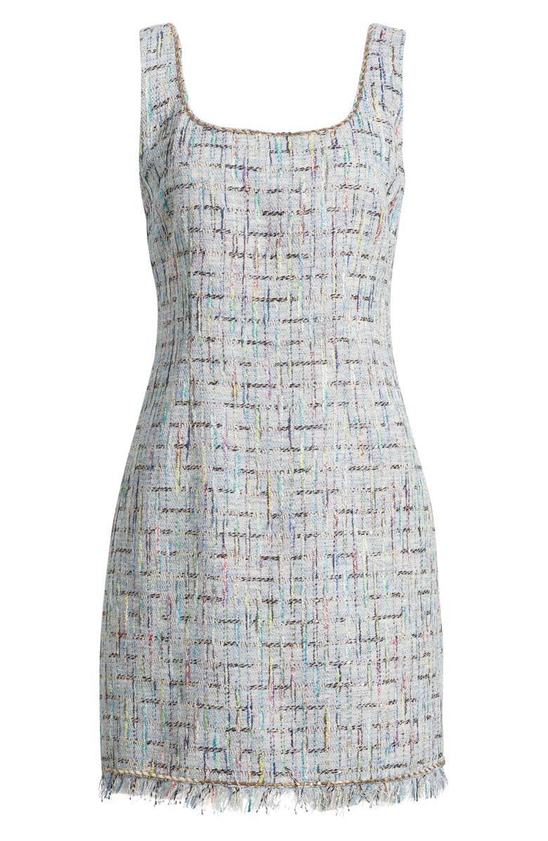 KOBI HALPERIN Novi Sleeveless Tweed Minidress, Alternate, color, White Multi
