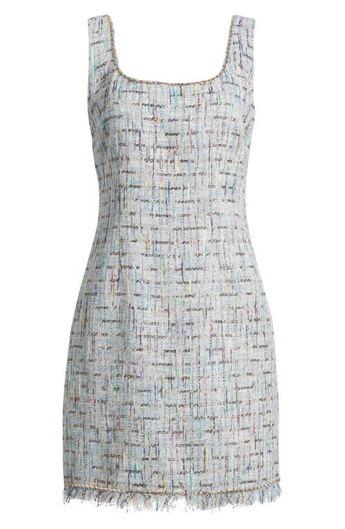 Kobi Halperin Novi Sleeveless Tweed Minidress In White Multi