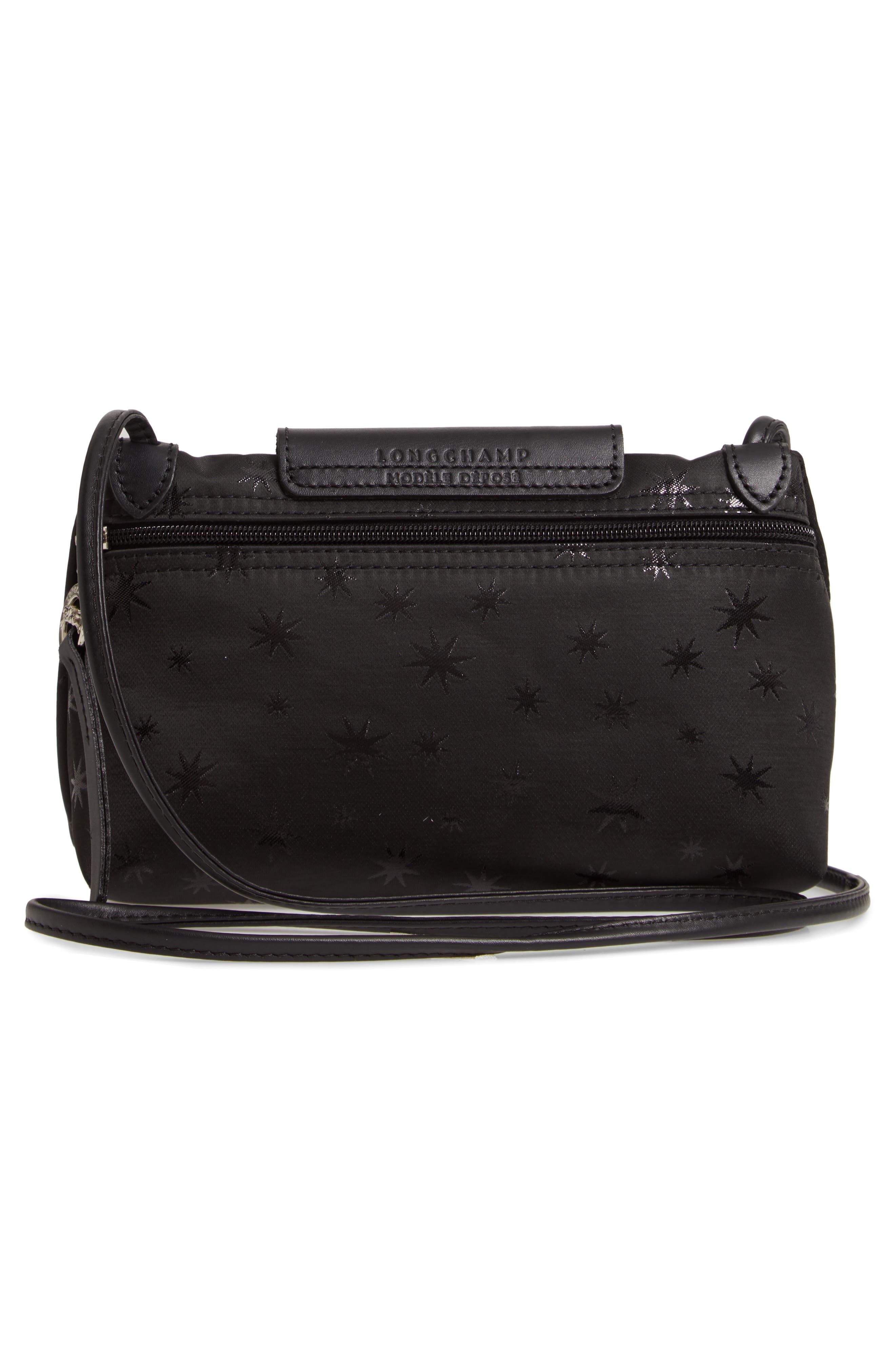 Longchamp Mini Le Pliage Étoiles Jacquard Canvas Crossbody Bag, Alternate, color, 