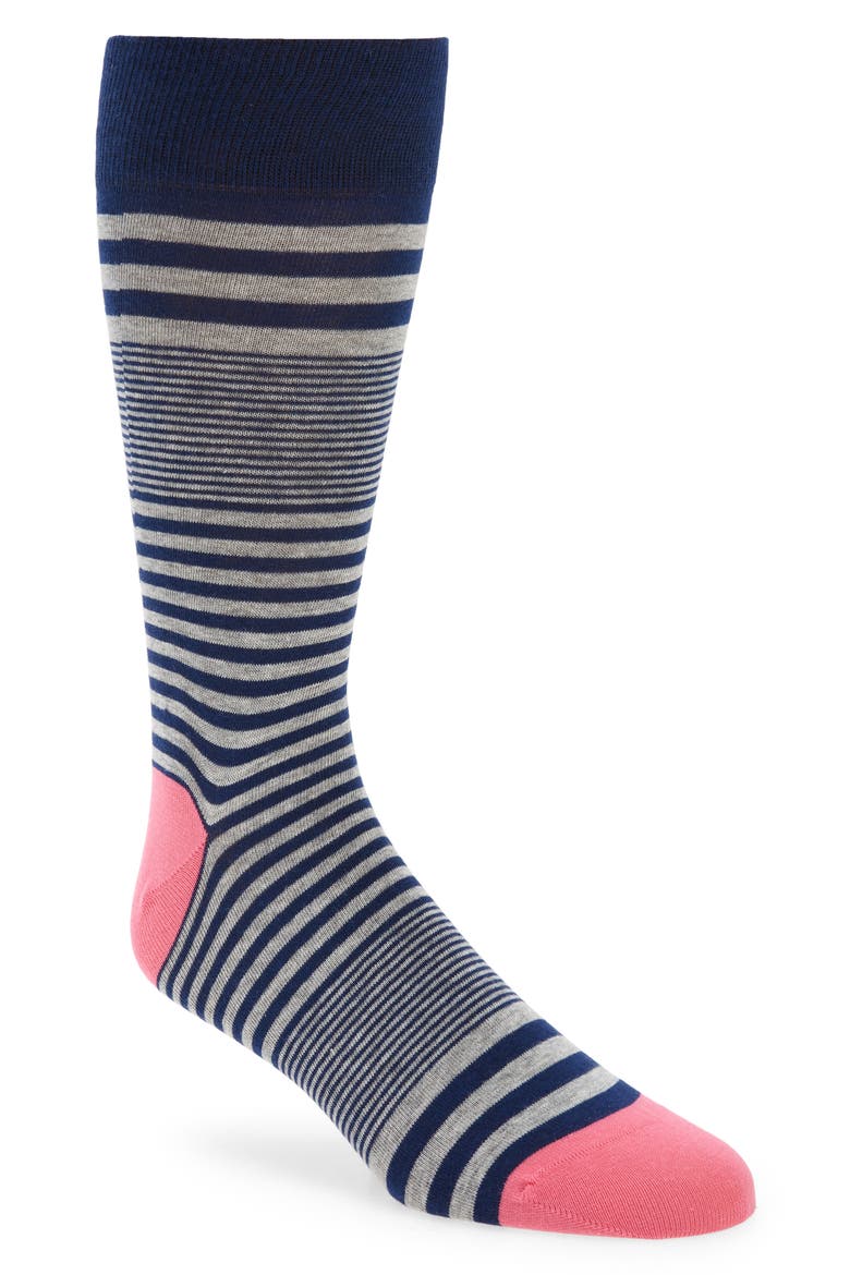 Skater Stripe Socks, Main, color, ESTATE BLUE