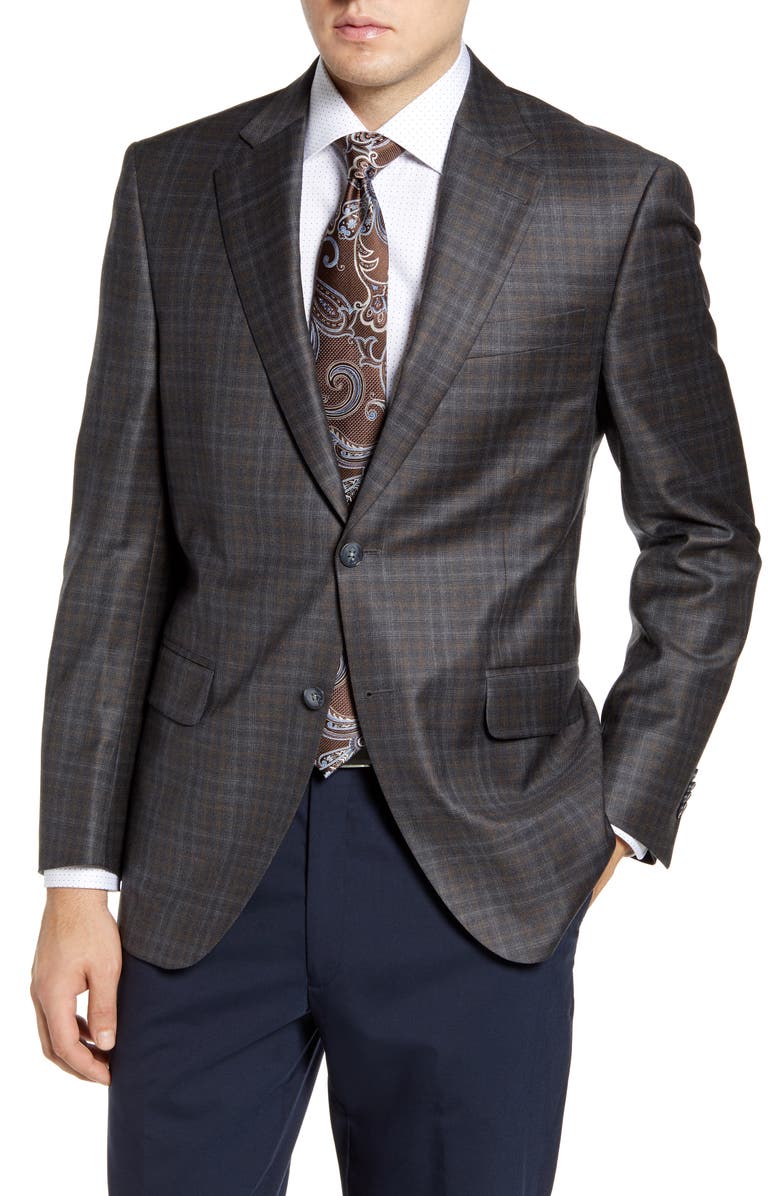 Peter Millar Flynn Classic Fit Check Wool Sport Coat, Main, color,
