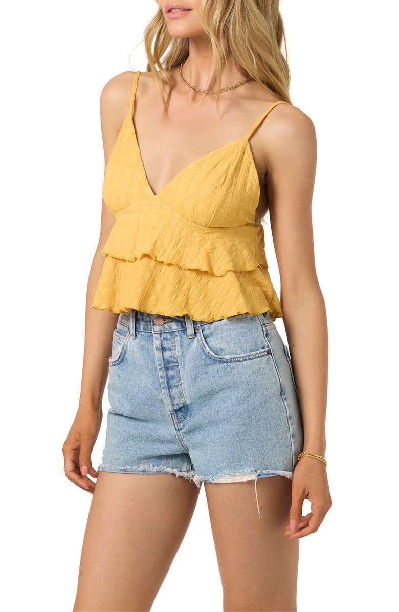 O'Neill Chloey Gauze Camisole, Alternate, color, Bright Gold