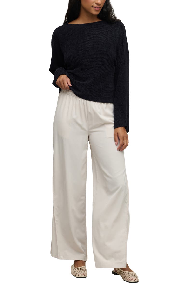 Barefoot Dreams<sup>®</sup> CozyChic Ultra Lite<sup>®</sup> Rib Dolman Shirt, Alternate, color, Black