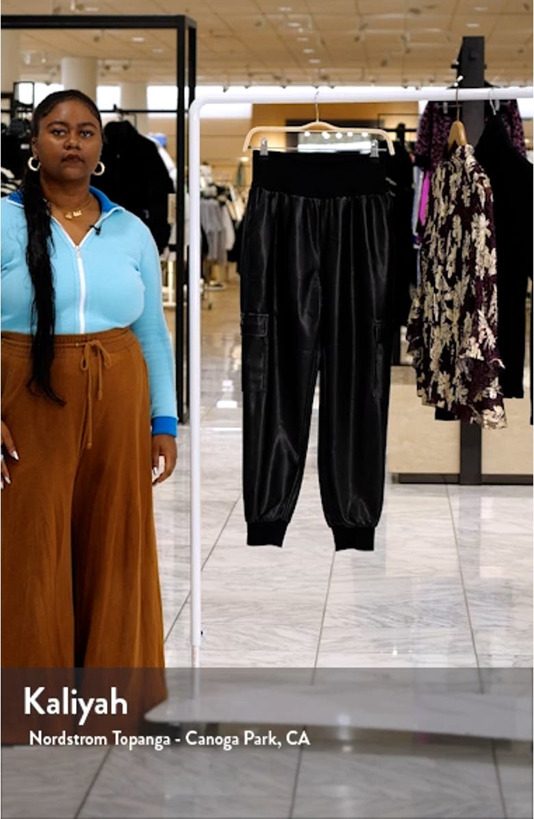 Giles Faux Leather Jogger Pants, sales video thumbnail