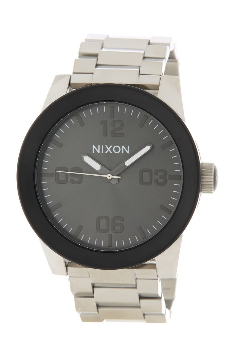 Nixon 'The Corporal' Bracelet Watch, 48mm, Main, color, 