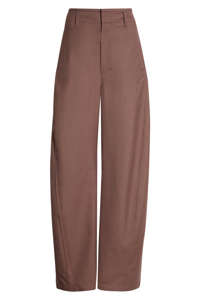 Curved Seam Wide Leg Pants, Alternate, color, NUTMEG