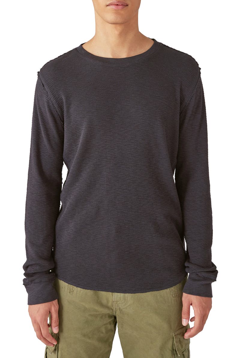 Lucky Brand Garment Dye Thermal Cotton Top, Main, color,