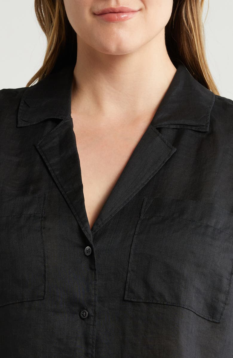 Madewell Resort Long Sleeve Ramie Shirt, Alternate, color,