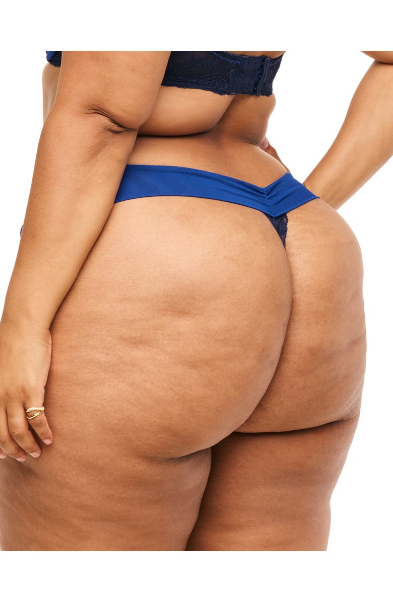 Adore Me Clairabella Thong Panties, Alternate, color, Dark Blue