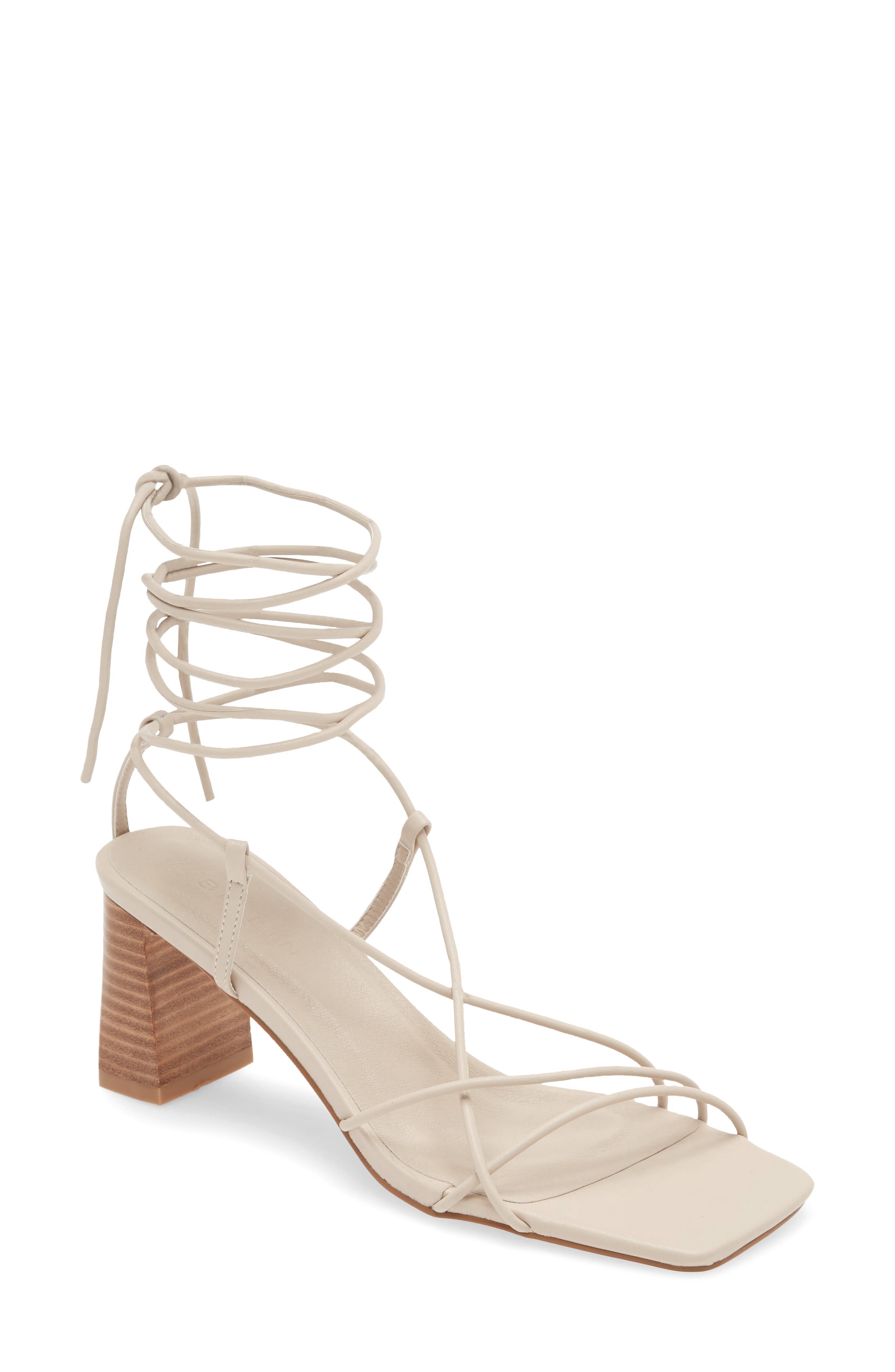 Billini Ilara Ankle Tie Sandal, Main, color, Birch-Natural