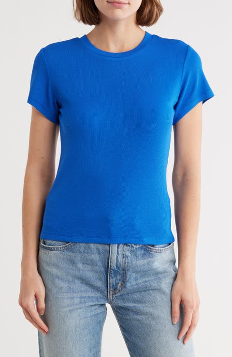 Ribbed Crewneck T-Shirt