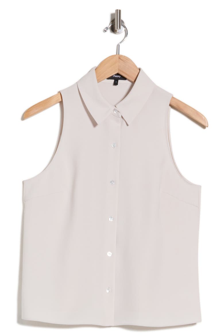 Sleeveless Shirt with Spread Collar, Main, color, MOON