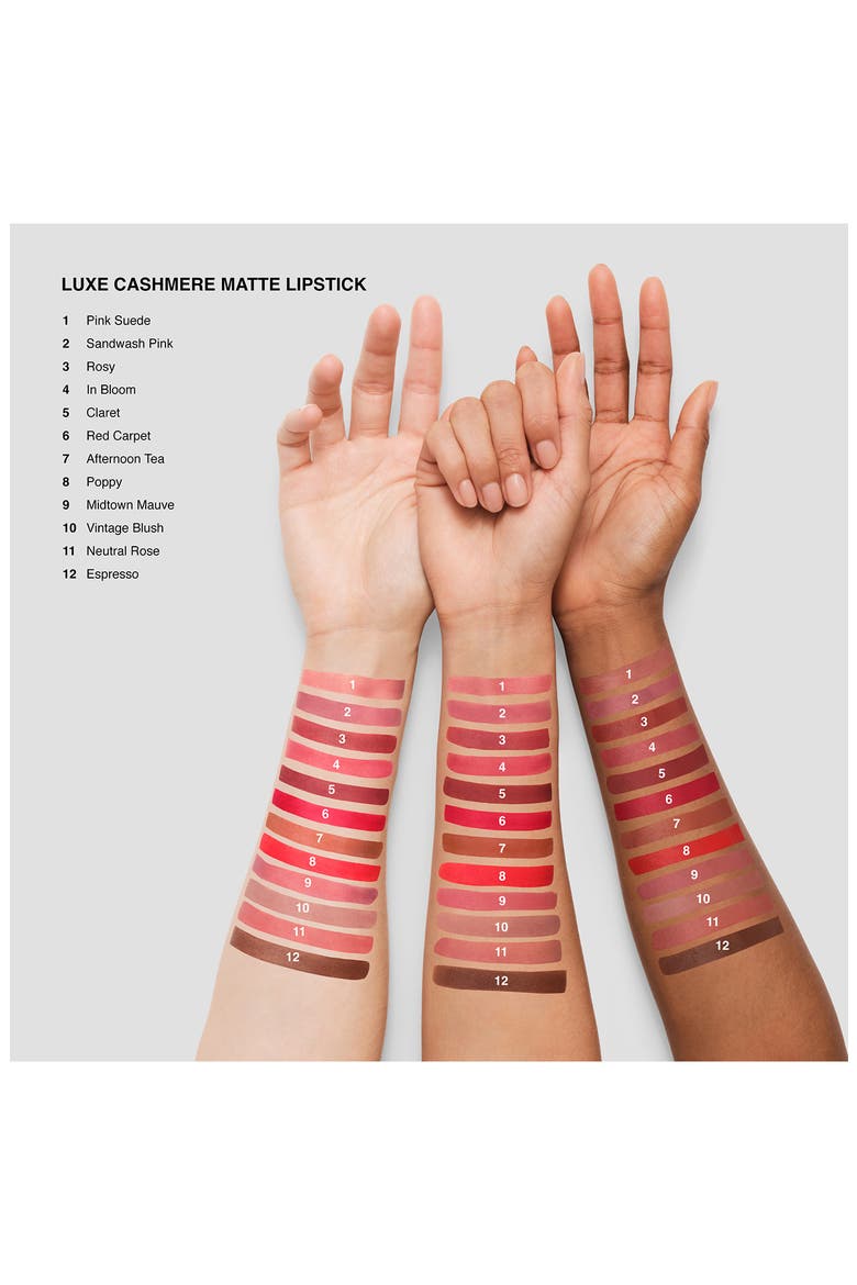 Luxe Cashmere Matte Lipstick, Alternate, color, ROSY