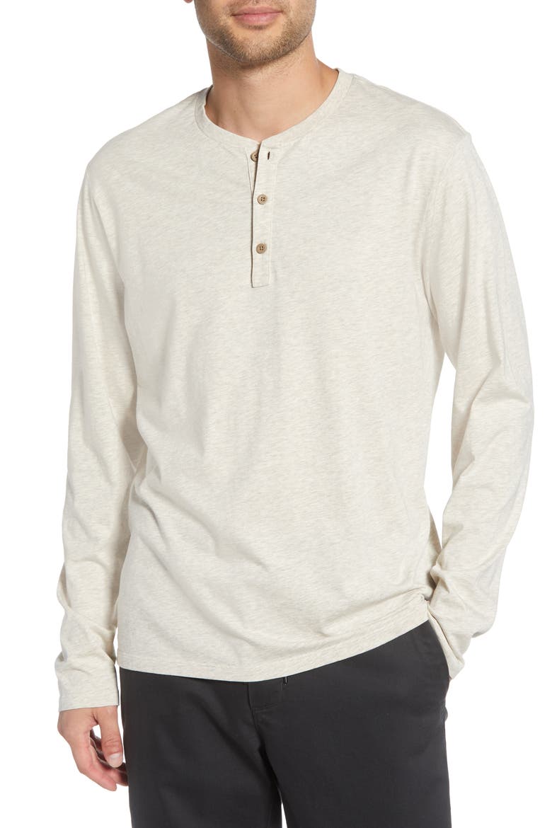 Organic Cotton Henley, Main, color, BIRCH WHITE