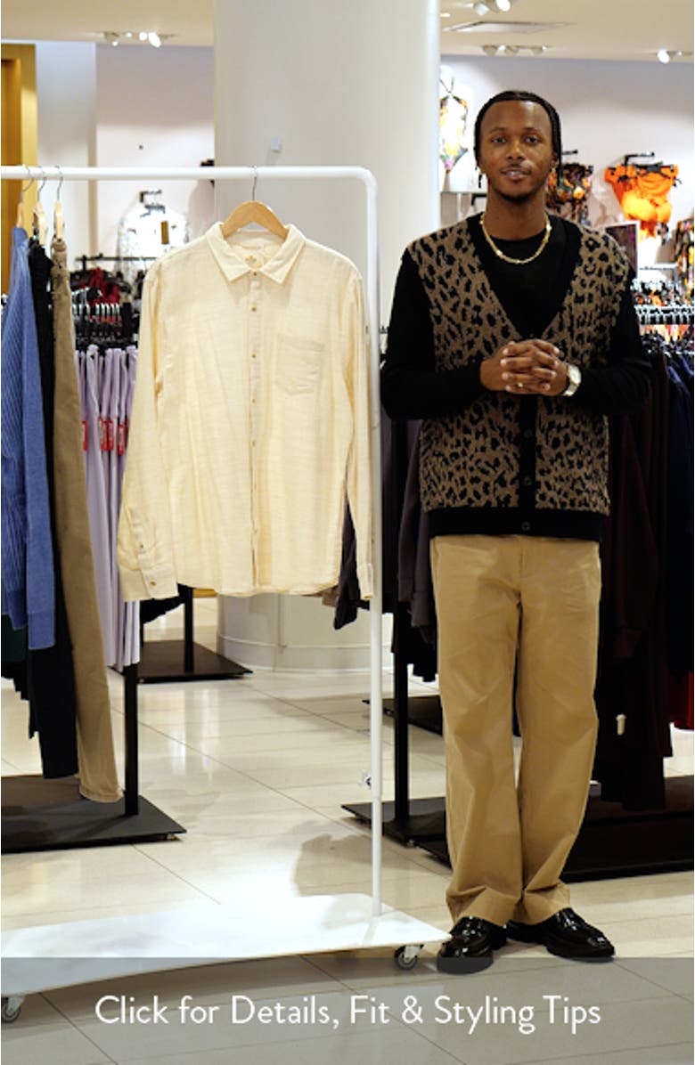 Classic Stripe Stretch Cotton Button-Up Shirt, sales video thumbnail