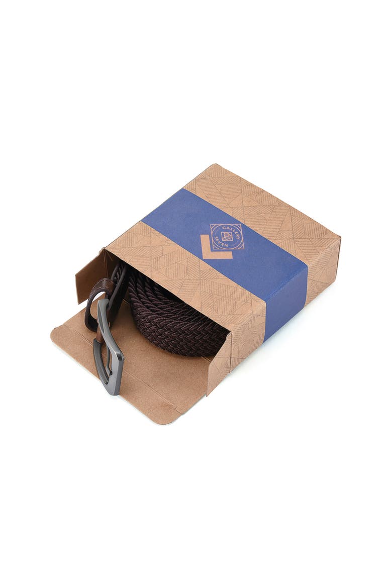 Braided Stretch Belt, Alternate, color, Brown