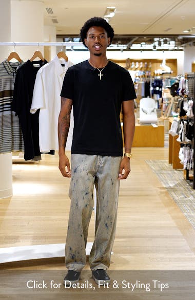 rag & bone Splatter Baggy Jeans (Men) | Nordstromrack