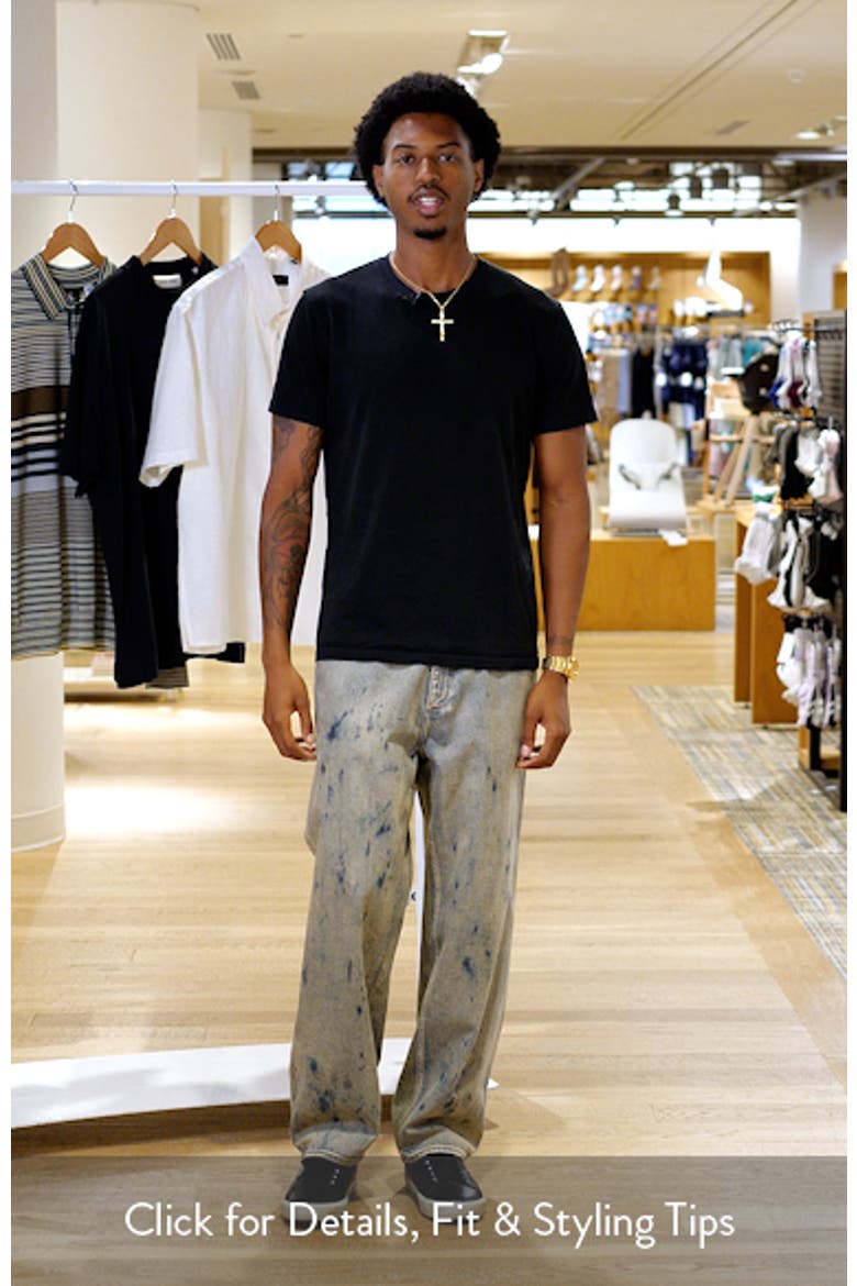 Splatter Baggy Straight Leg Jeans video