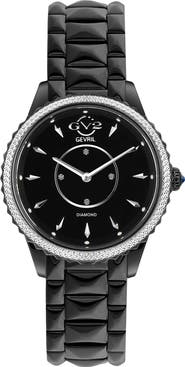 GV2 Women's Siena Diamond Swiss Quartz Bracelet Watch, 38mm - 0.0044 ctw
