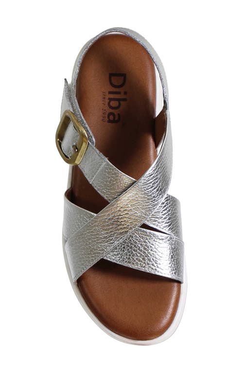 Diba True Advo Cate Wedge Sandal In Silver