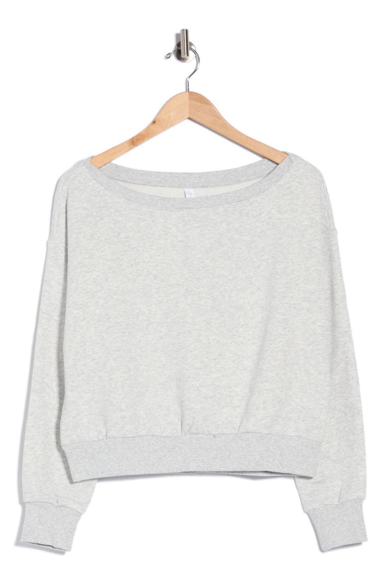 Feather Fleece Sweatshirt, Main, color, GREY LIGHT HEATHER