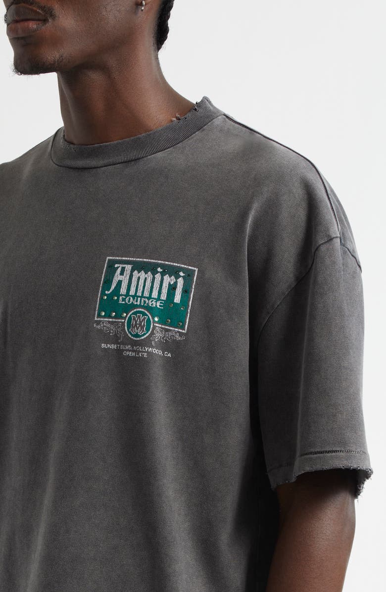 AMIRI Lounge Crystal Embellished Cotton Graphic T-Shirt, Alternate, color, 