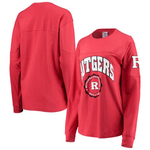Women's Pressbox Scarlet Rutgers Scarlet Knights Edith Long Sleeve T-Shirt