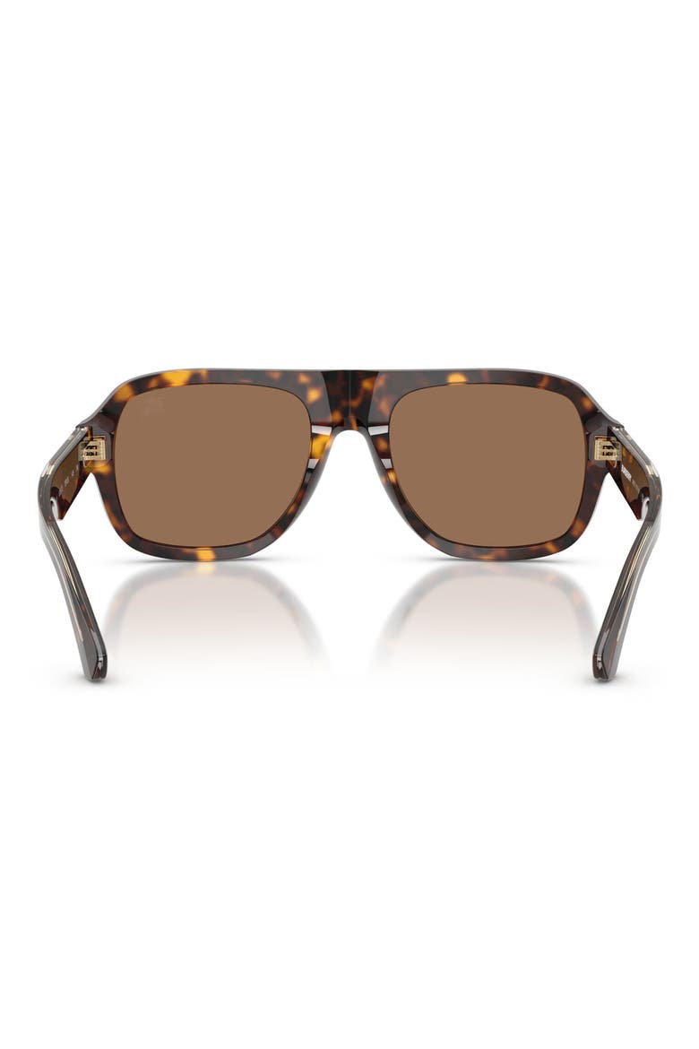 55mm Pilot Sunglasses, Alternate, color, DARK HAVANA / DARK BROWN