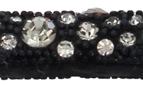 Allsaints Pavé Oval Curb Chain Slider Bracelet In Black
