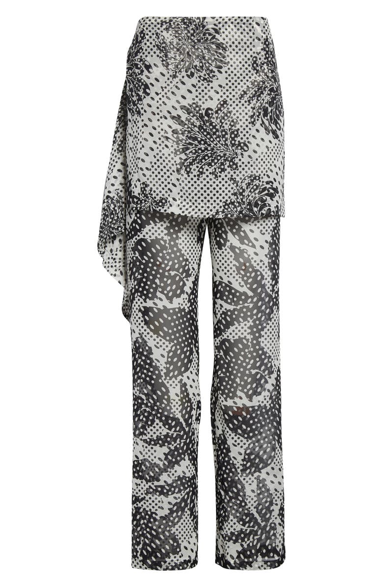 Dries Van Noten Pritty Polka Dot Silk Skirt Pants, Alternate, color, Ecru