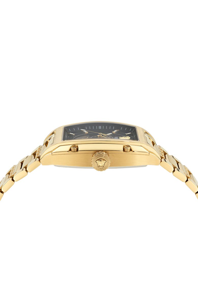 Versace Dominus Bracelet Watch, 42mm, Alternate, color, Ip Yellow Gold