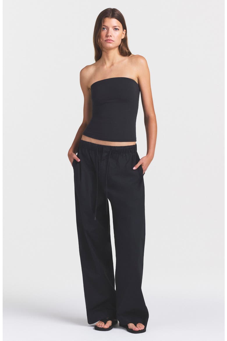 Stretch Cotton Jersey Tube Top, Alternate, color, SOOT