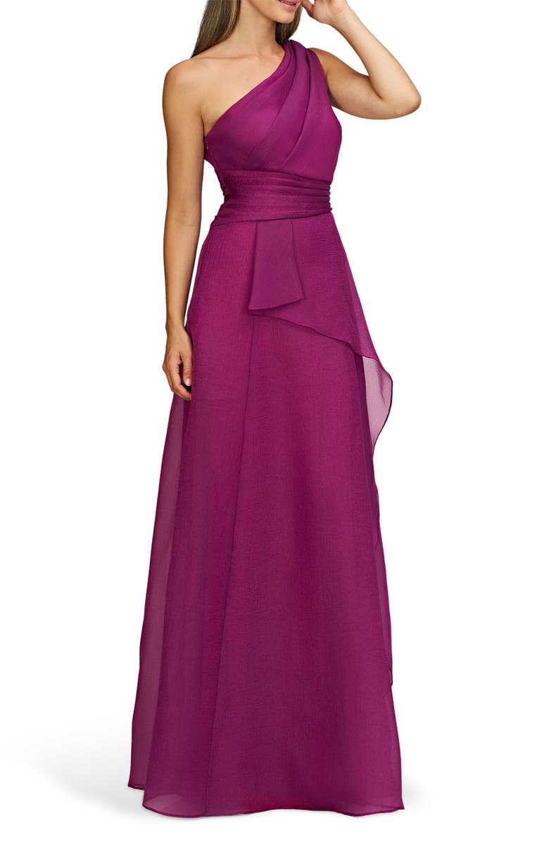 JS Collections Seraphina One-Shoulder Organza Gown, Alternate, color,
