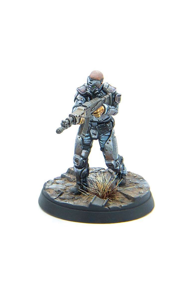 Modiphius Fallout Wasteland Warfare Enclaveforce 6 Miniatures, Alternate, color, Multicolored