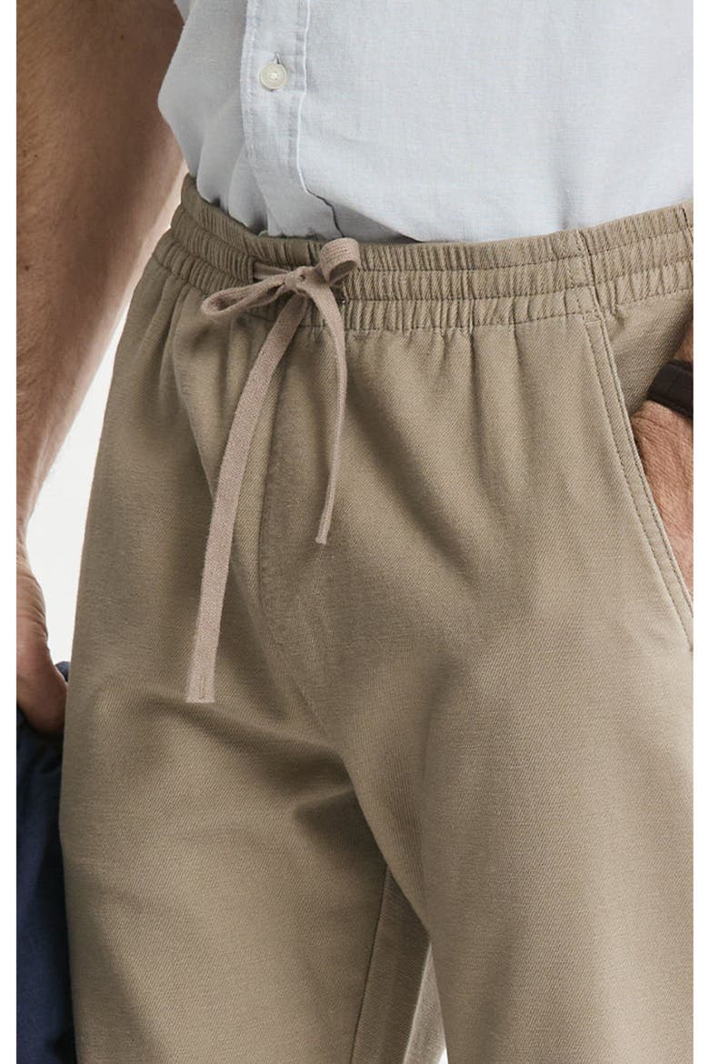 Cotton Twill Drawstring Pants, Alternate, color, Cappuccino