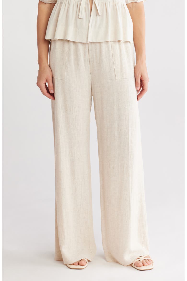 Relaxed Fit Drawstring Pants, Main, color, LINEN