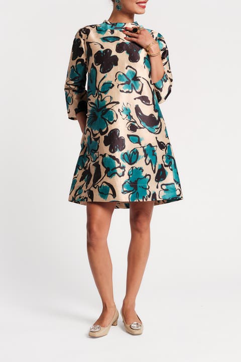 Diplomat Mini Dress Abstract Meadow