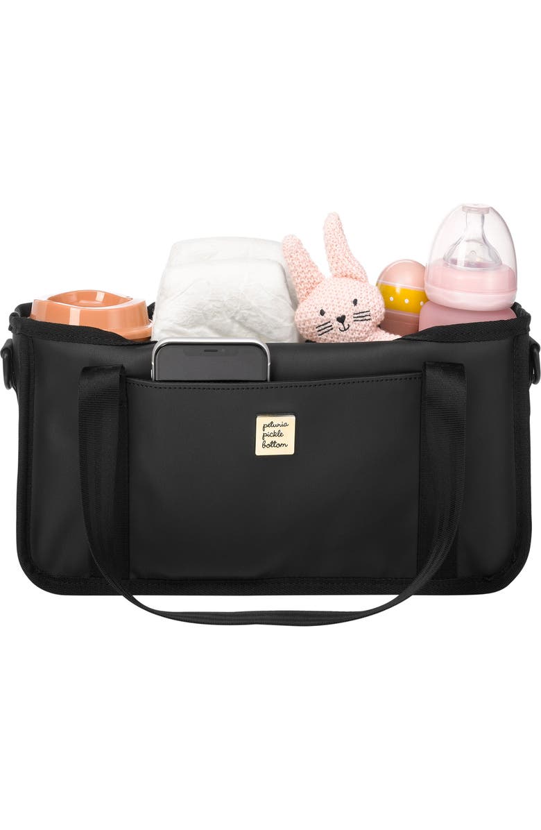 Petunia Pickle Bottom Wander Stroller Caddy, Alternate, color, Black Matte Leatherette