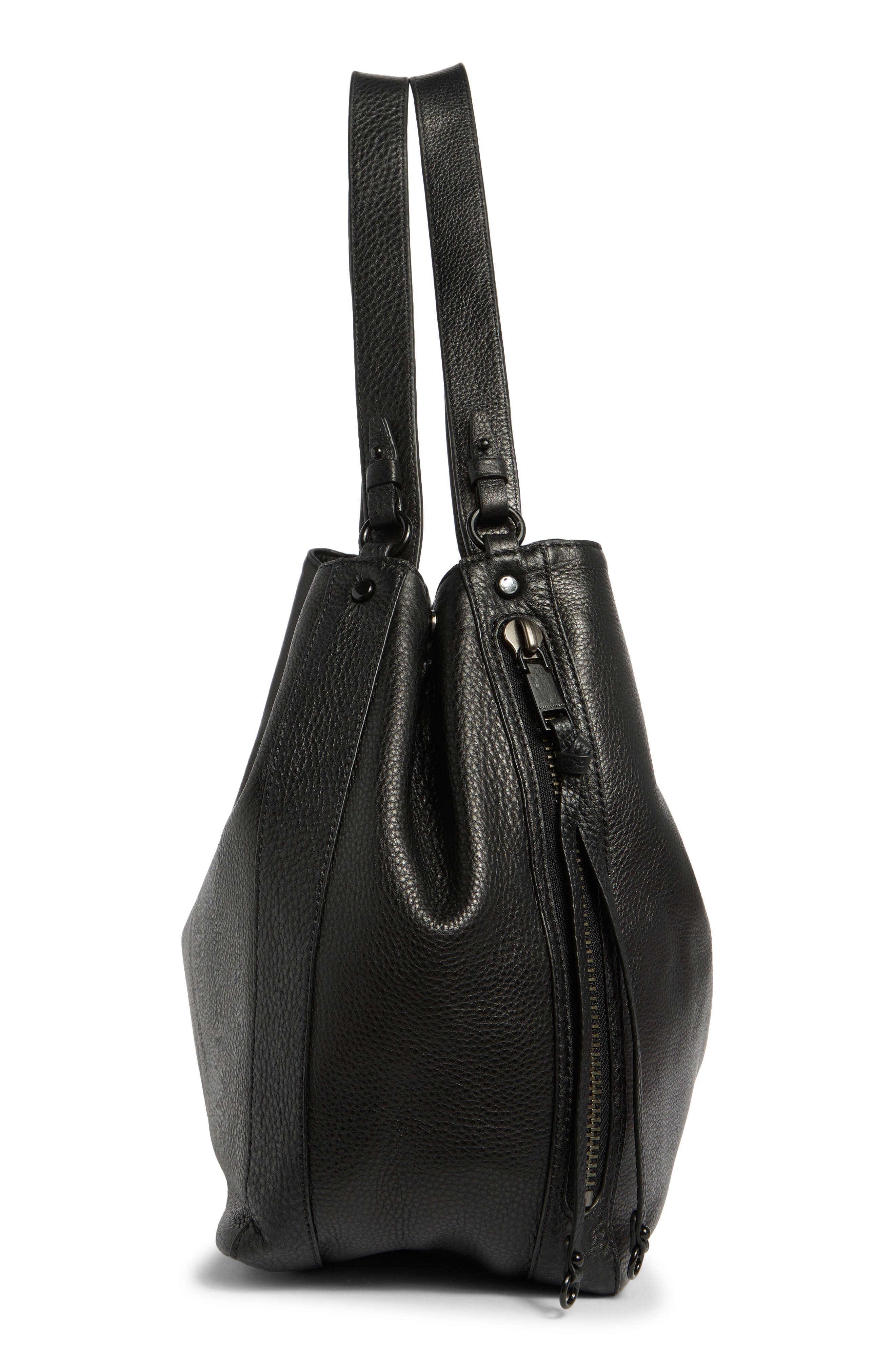 Rebecca Minkoff M.A.B. Carryall Leather Tote Bag, Alternate, color, Black