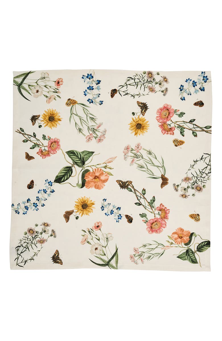 Juliska Floral Garden Set of 4 Linen Napkins, Alternate, color, Multi