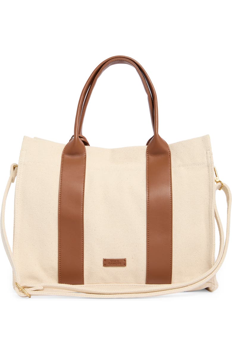 Vince Camuto Aalis Canvas Tote, Alternate, color, Natural