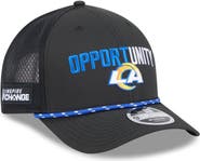 New Era Men's New Era Black Los Angeles Rams 2025 Inspire Change 9FORTY M-Crown Adjustable Hat